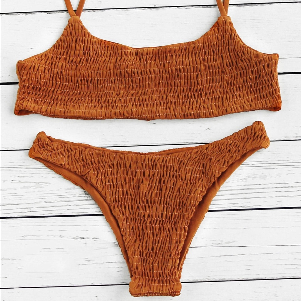 Shirred Bikini Set